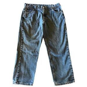 Carhartt Jeans Mens 40x28 Blue Relaxed Fit Denim Carpenter Workwear Outdoor